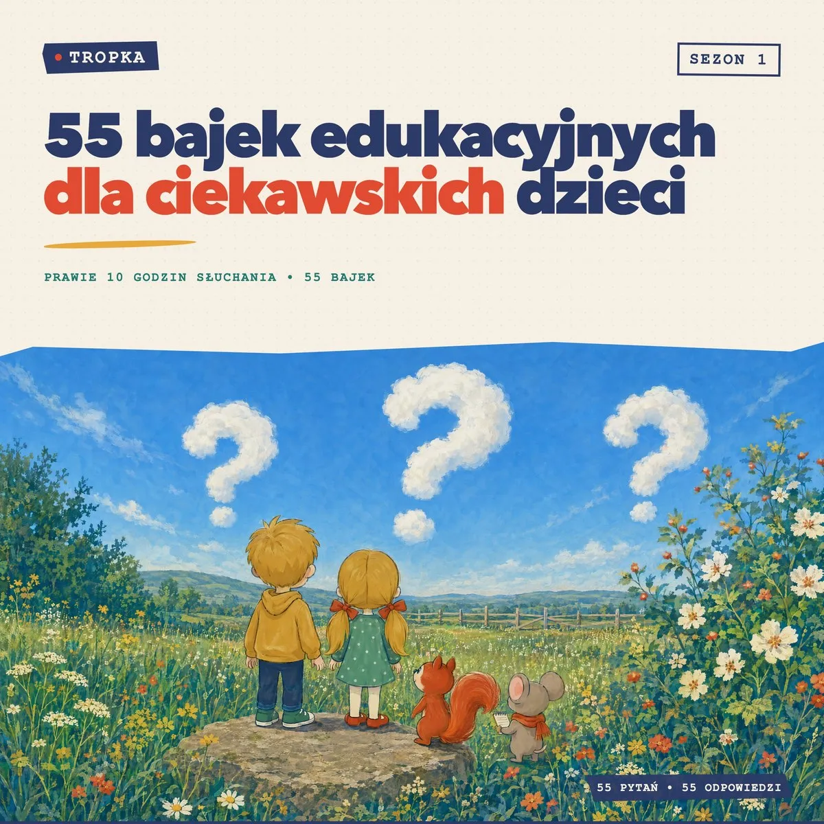 Okładka audiobooka „Tropka. 55 bajek edukacyjnych dla ciekawskich dzieci”